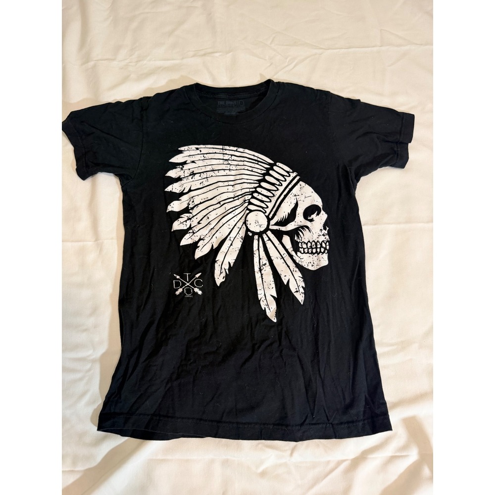 The Drive Clothing TDC Skull Headdress Graphic T-Shirt Black Small